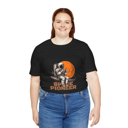 Space Pioneer Astronaut Tee, Cosmic Shirt, Gift for Astro Lovers, Unisex Graphic Tee, Sci-Fi T-Shirt, Casual Spacewear