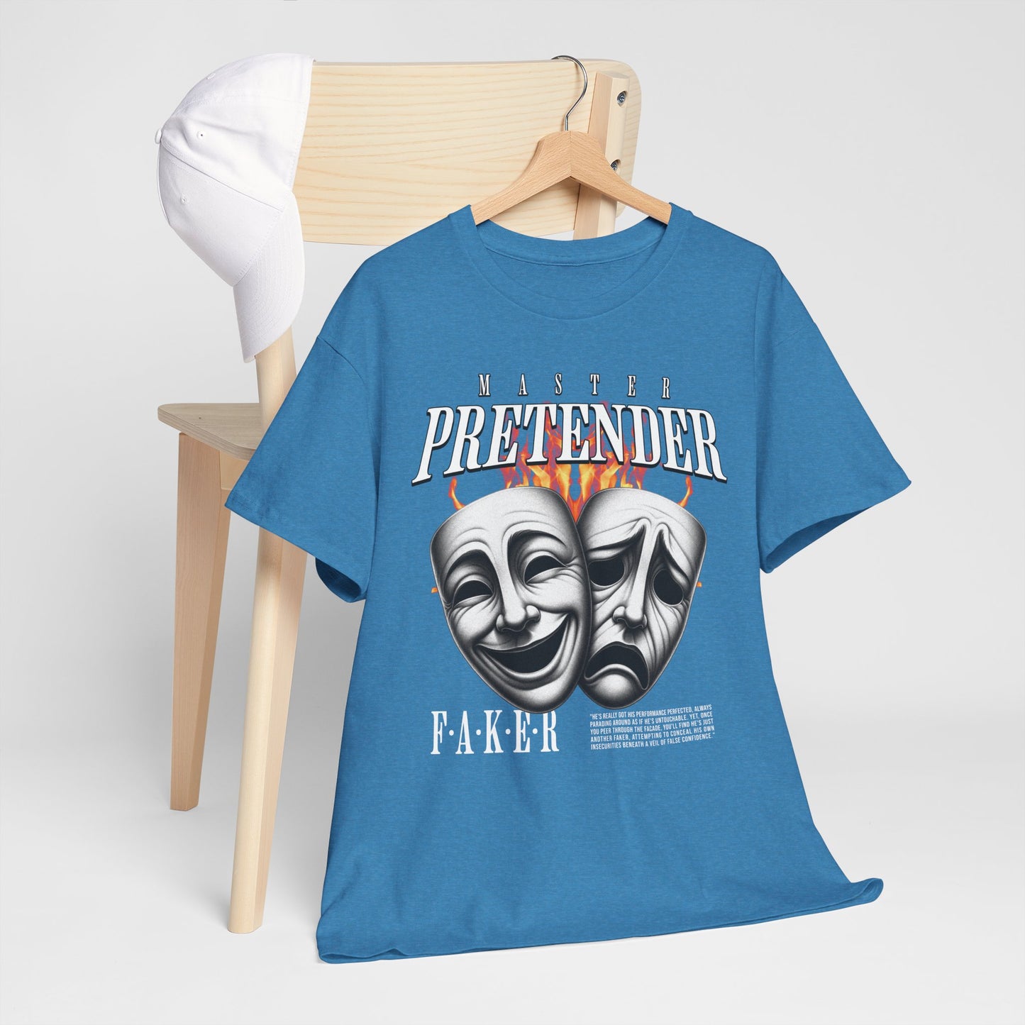 Theatrical Masks Unisex Heavy Cotton Tee, Perfect for Drama Lovers, Gift for Actors, Casual Wear, Theatre Fan Apparel