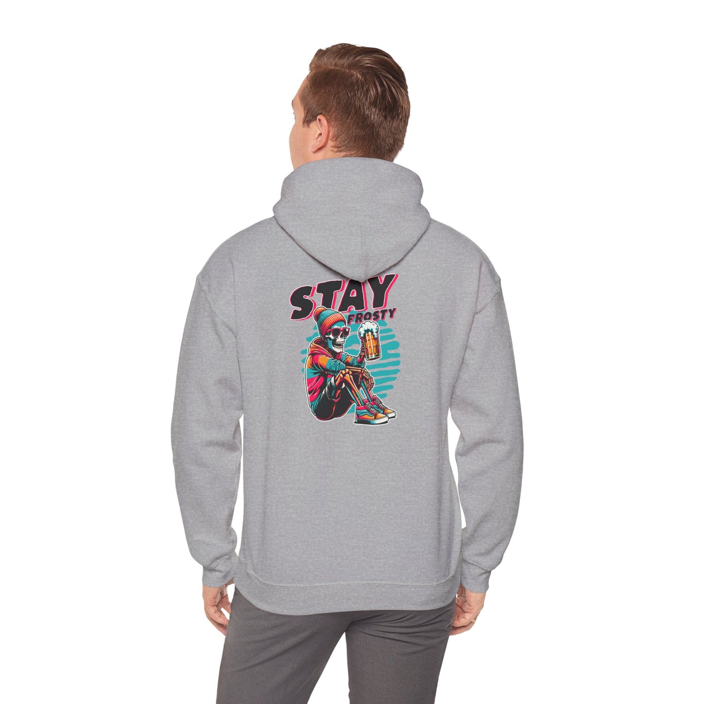 Stay Frosty Hooded Sweatshirt - Cozy Unisex Hoodie for Winter, Gift for Friends, Holiday Style, Casual Wear, Everyday Comfort