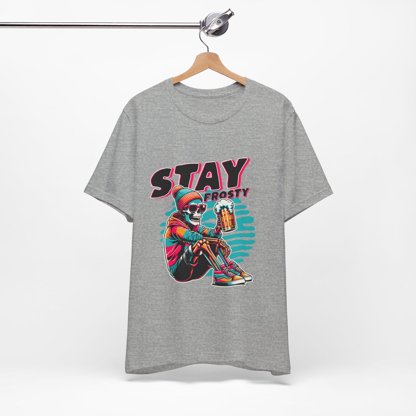 Stay Frosty Unisex Tee, Cool Graphic Shirt, Summer Vibes, Casual Wear, Gift for Him, Music Festival Fashion