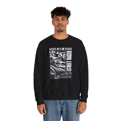 Vintage Racing Graphic Sweatshirt, Cool Car Sweatshirt, Automotive Gift, Unisex Crewneck, Casual Wear, Perfect for Car Lovers