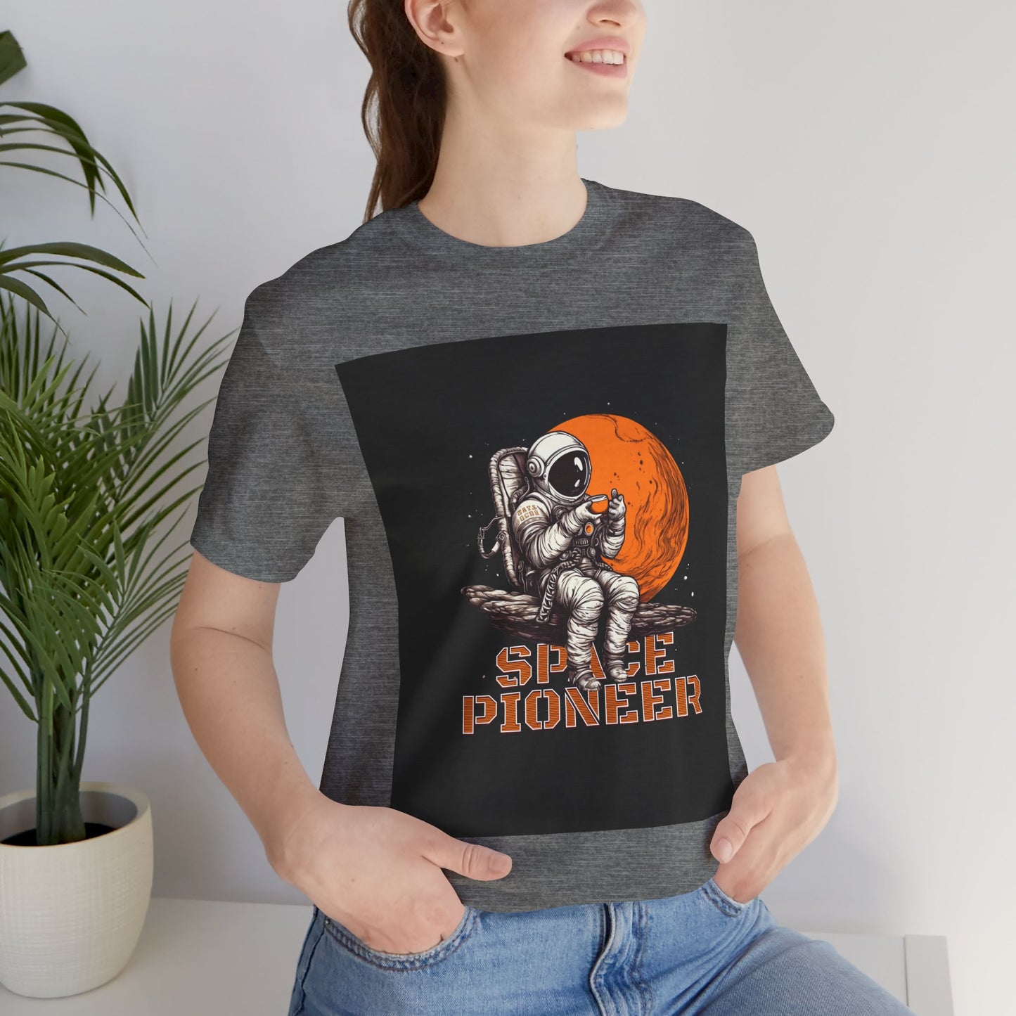Space Pioneer Unisex Tee - Astronaut Graphic Shirt, Cool Space Themed Gift, Sci-Fi Lover Apparel, Casual Wear, Cosmic Adventure
