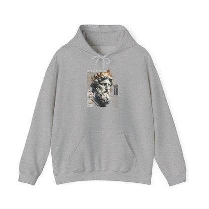 Artistic Hooded Sweatshirt with Classic Design, Casual Apparel, Gift for Art Lovers, Unisex Fashion, Cozy Streetwear