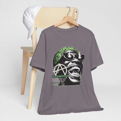 Bold Graphic Tee, Edgy Streetwear Shirt, Urban Casual Wear, Unisex Fashion Top, Gift for Music Lovers, Distinctive Artwork Tee