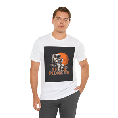 Space Pioneer Unisex Tee - Astronaut Graphic Shirt, Cool Space Themed Gift, Sci-Fi Lover Apparel, Casual Wear, Cosmic Adventure
