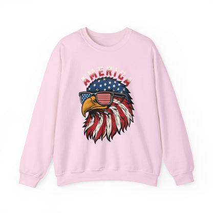 Patriotic Eagle Crewneck Sweatshirt, America Sweatshirt, Unisex Pullover, 4th of July Shirt, Eagle Graphic Sweatshirt