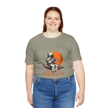 Space Pioneer Astronaut Tee, Cosmic Shirt, Gift for Astro Lovers, Unisex Graphic Tee, Sci-Fi T-Shirt, Casual Spacewear