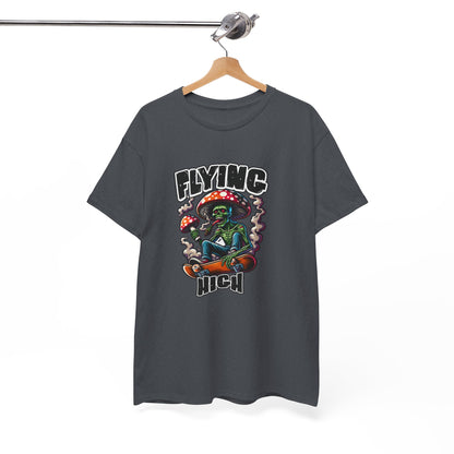 Flying High Unisex Cotton Tee, Psychedelic Shirt, Casual Wear, Gift for Stoners, Retro Fashion, Fun Graphic T-Shirt