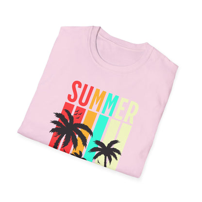 Summer Vibes Unisex T-Shirt, Beach Party Shirt, Casual Wear, Gift for Friends, Vacation Outfit, Coaster Inspired Design