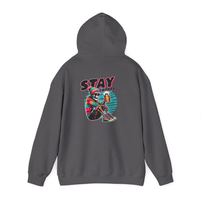 Stay Frosty Hooded Sweatshirt - Cozy Unisex Hoodie for Winter, Gift for Friends, Holiday Style, Casual Wear, Everyday Comfort