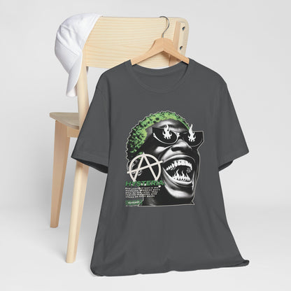 Bold Graphic Tee, Edgy Streetwear Shirt, Urban Casual Wear, Unisex Fashion Top, Gift for Music Lovers, Distinctive Artwork Tee