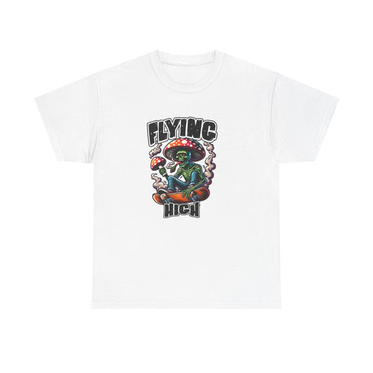 Flying High Unisex Cotton Tee, Psychedelic Shirt, Casual Wear, Gift for Stoners, Retro Fashion, Fun Graphic T-Shirt