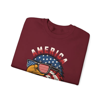 Patriotic Eagle Crewneck Sweatshirt, America Sweatshirt, Unisex Pullover, 4th of July Shirt, Eagle Graphic Sweatshirt