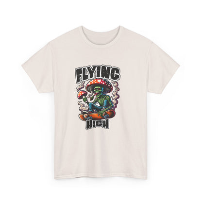 Flying High Unisex Cotton Tee, Psychedelic Shirt, Casual Wear, Gift for Stoners, Retro Fashion, Fun Graphic T-Shirt