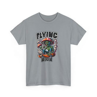 Flying High Unisex Cotton Tee, Psychedelic Shirt, Casual Wear, Gift for Stoners, Retro Fashion, Fun Graphic T-Shirt