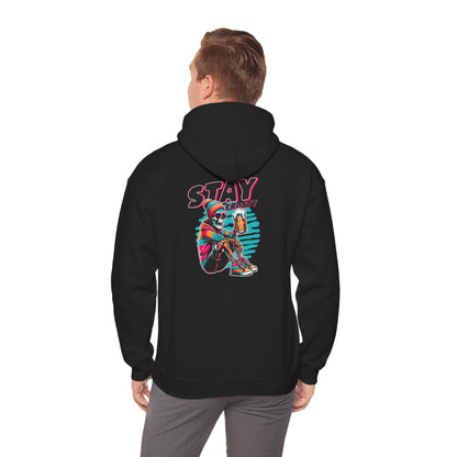 Stay Frosty Hooded Sweatshirt - Cozy Unisex Hoodie for Winter, Gift for Friends, Holiday Style, Casual Wear, Everyday Comfort