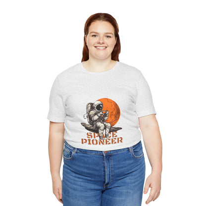 Space Pioneer Astronaut Tee, Cosmic Shirt, Gift for Astro Lovers, Unisex Graphic Tee, Sci-Fi T-Shirt, Casual Spacewear